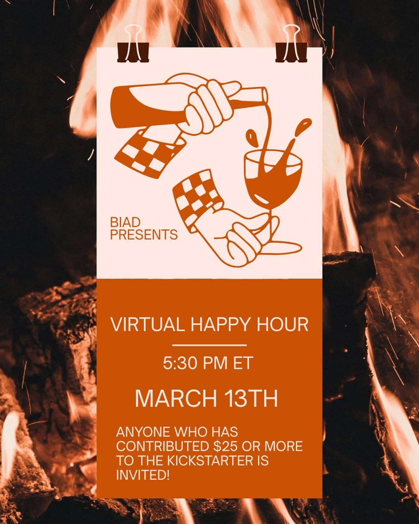 There&rsquo;s only a few hours left until our kickstarter closes and you don&rsquo;t want to miss your chance to attend our virtual happy hour March 13th!

Anyone who has contributed $25 or more is invited🤩

Click the link in our bio to donate🔗