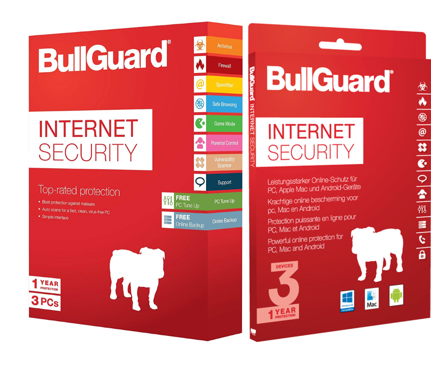Bullguard for 3 PCs - £29.99 Bullguard for 3 PCs, Mac or Android - £44.99