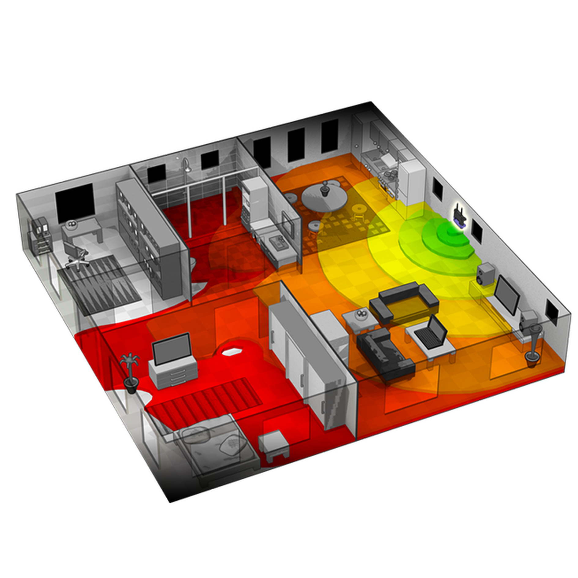 WiFi heatmaps are a visualization of how far your WiFi signal reaches.