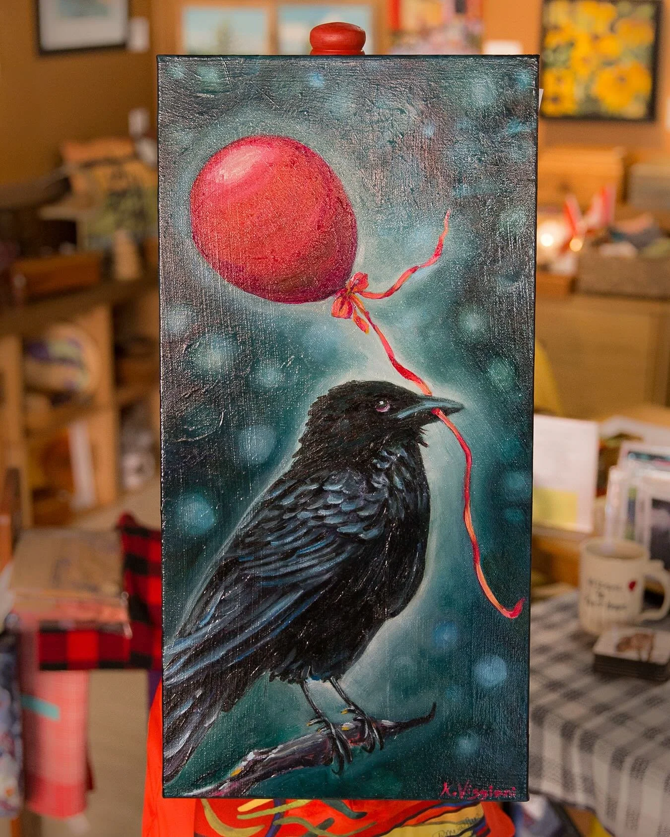 In a window downtown Derry&hellip;..

&hellip; uhh, umm, I mean downtown Port Hope&hellip; 

&hellip; Sits a kind raven who isn&rsquo;t afraid of Pennywise.  This raven stalks that murderous clown and foils his plans before he strikes. 

&ldquo;Savin