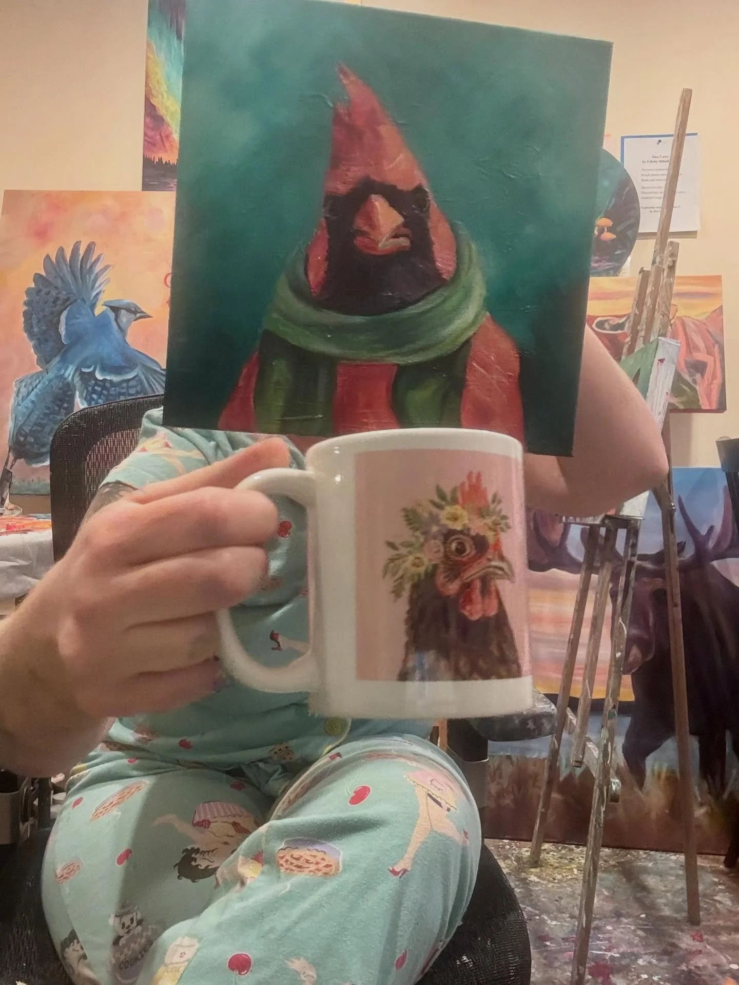 Is this&hellip;.

A) my latest self portrait?

B) my usual &ldquo;cheering&rdquo; of a work in progress before it gets its final details?

C) the &ldquo;before&rdquo; pic from the saddest morning.  My twitchy hand dropped my @aliciagalambos_art mug t