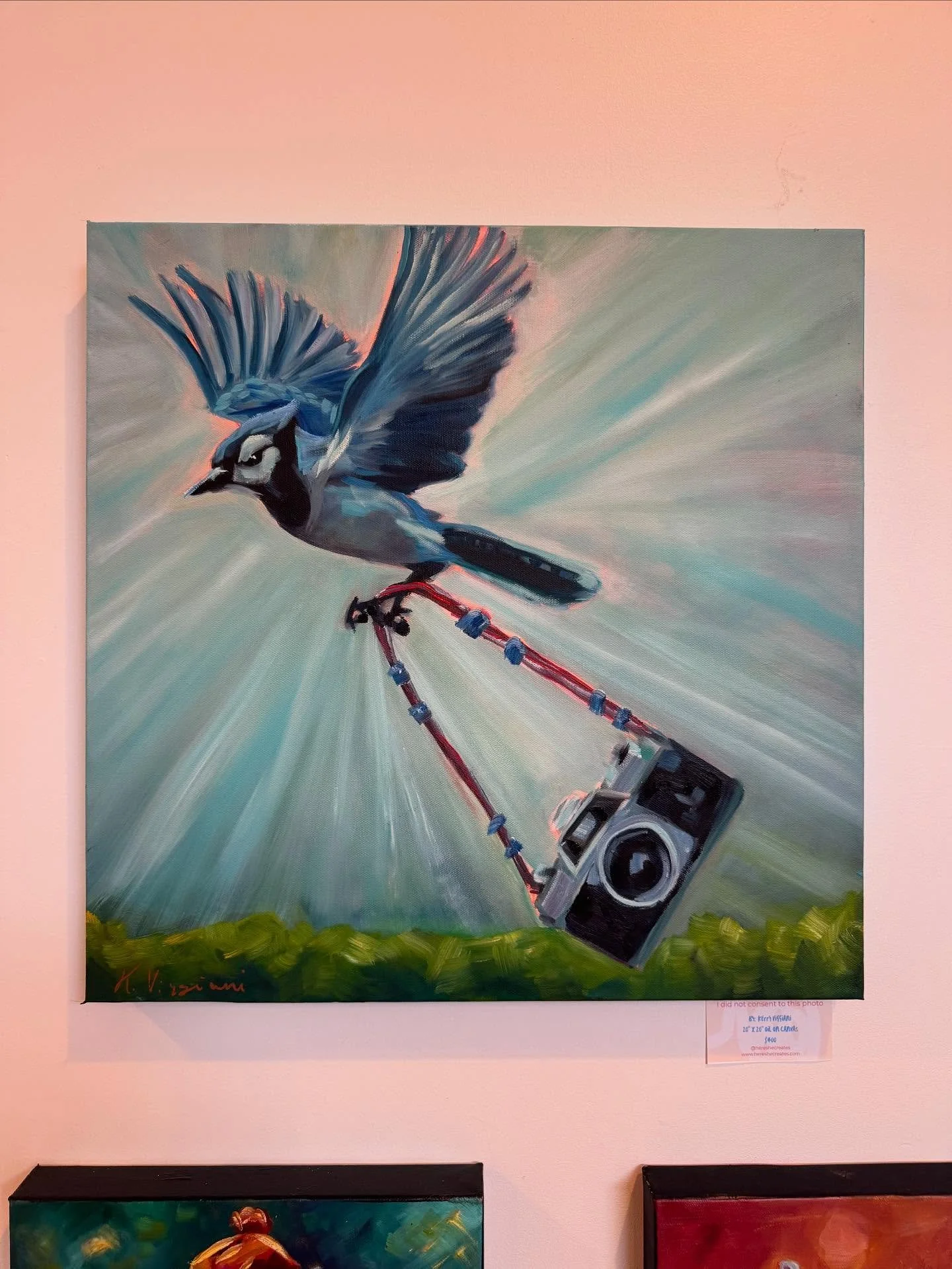 Why did the blue jay steal the camera?

Or did this beauty bird borrow it?

You put your theories below&hellip;. Bonus points if you make me laugh. 

Or better yet, head to @watsonandlou and visit this Jay and all the other pieces that make up the ca