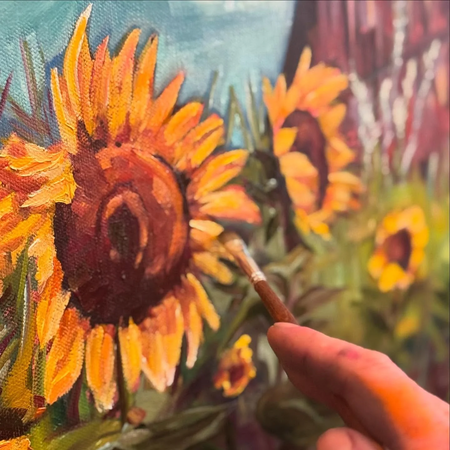 I have not had a floral art existential crisis&hellip;. Yet!

But I am going a little feral over here.  Craving long bike rides where I stop for a picnic in between sketching breaks and taking resource pics. 

THIS barn and THESE sunflowers are somew