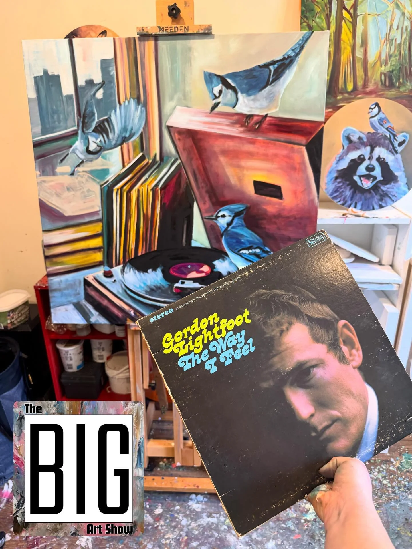 I asked these three Jay&rsquo;s what they&rsquo;d like to listen to during their final paint session with me today, and they requested Gordon ❤️

This BIG one is heading to the BIG show hosted by @kingstonartistevents @kingstonsquarefootshow 

This u