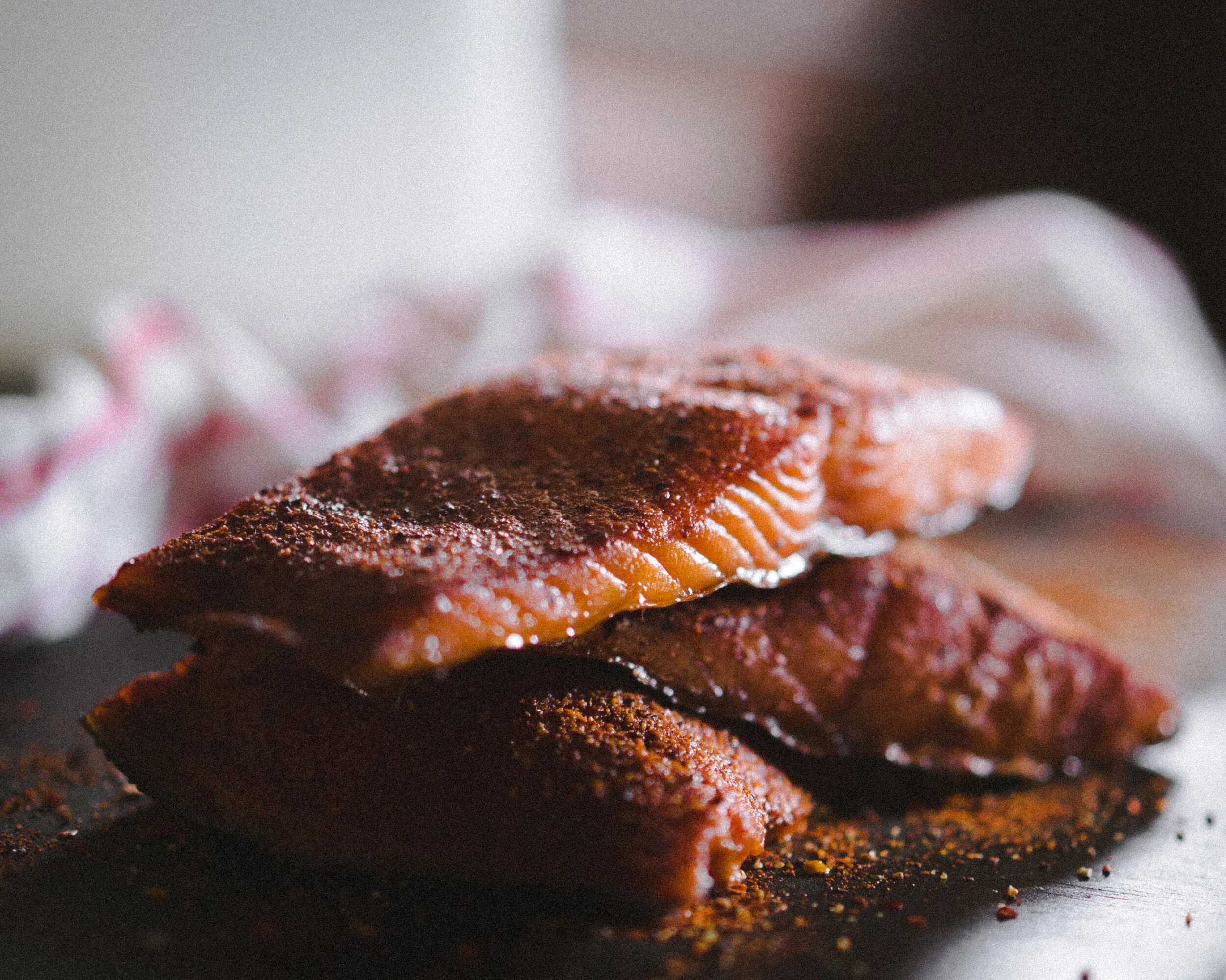 Picture of Smoked Cajun Atlantic Salmon pieces