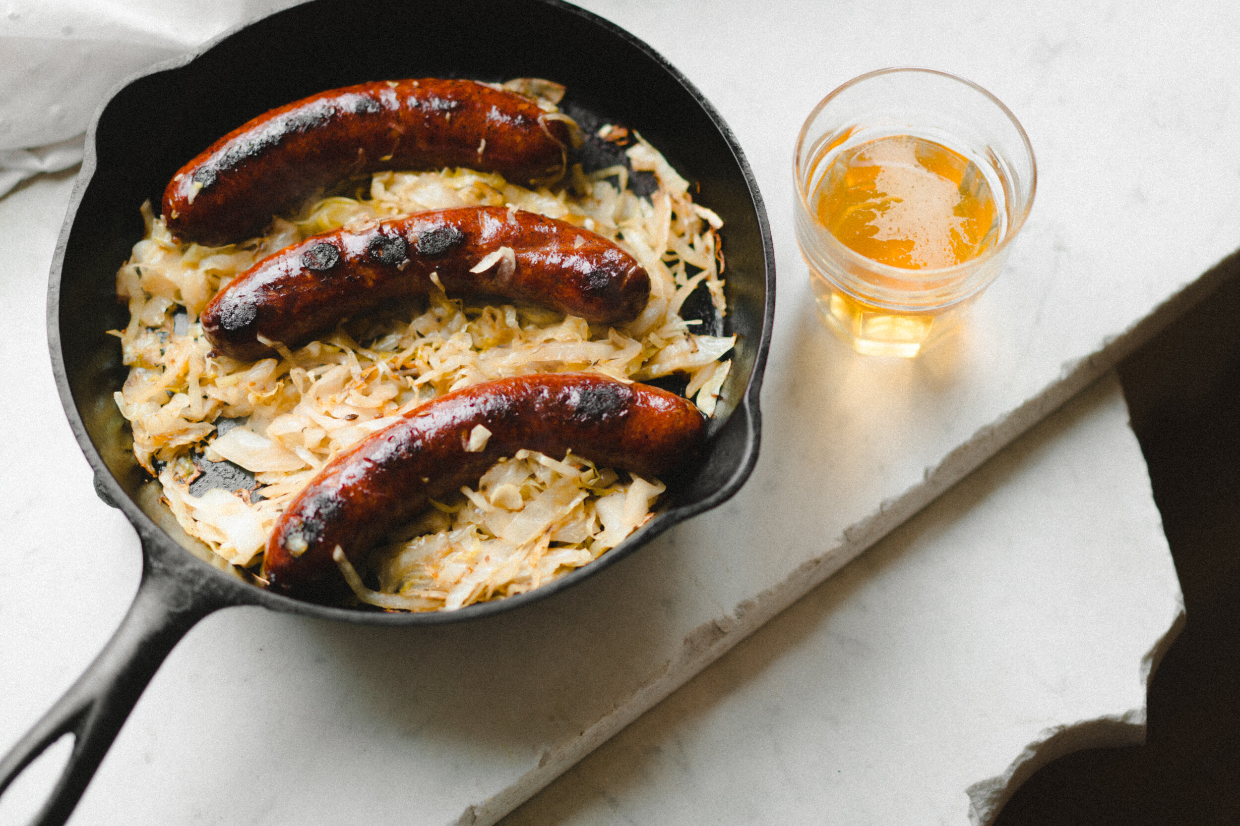 Delicious Serving Suggestion: Polish with Sauerkraut