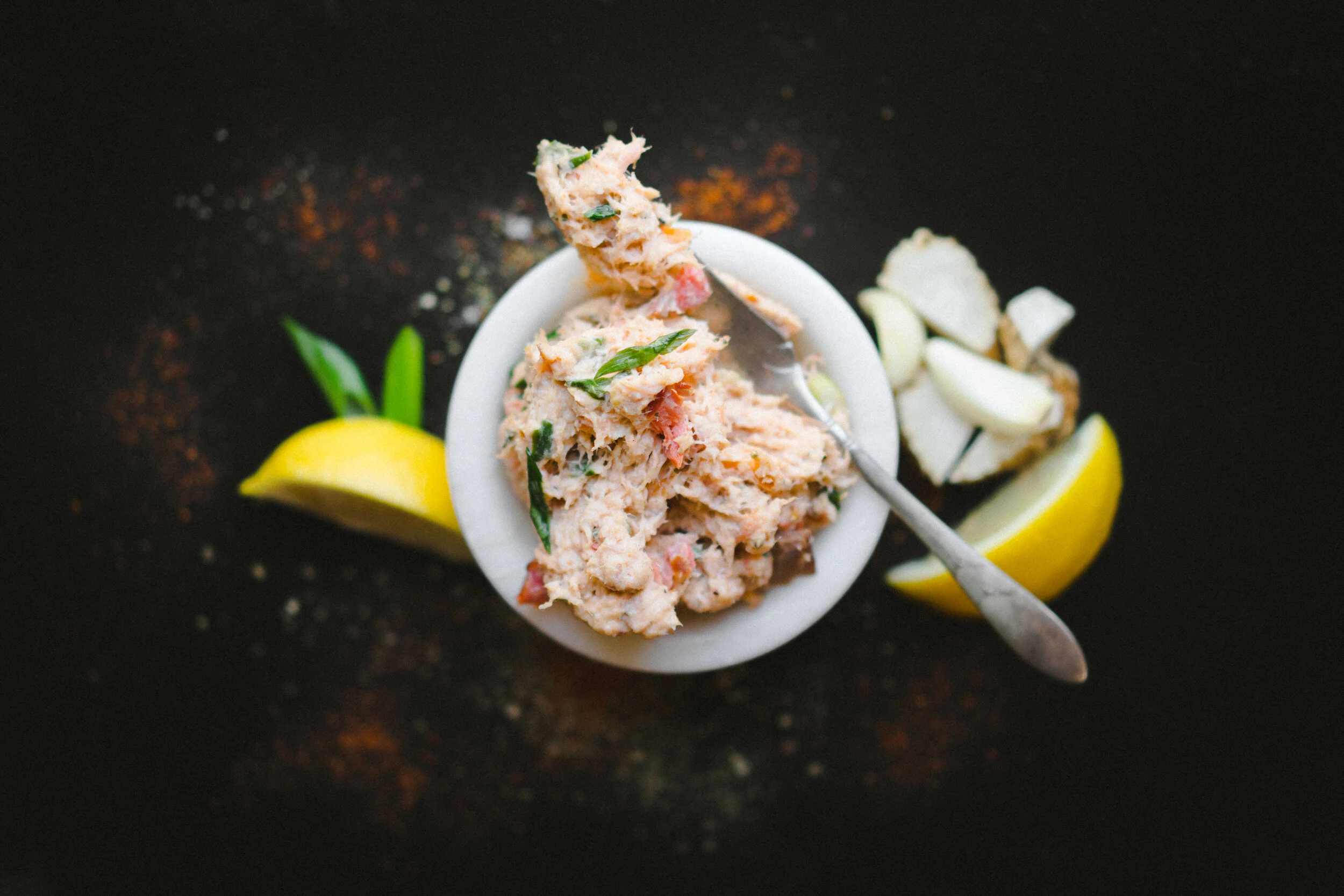 View of Smoked Salmon Pâté from above
