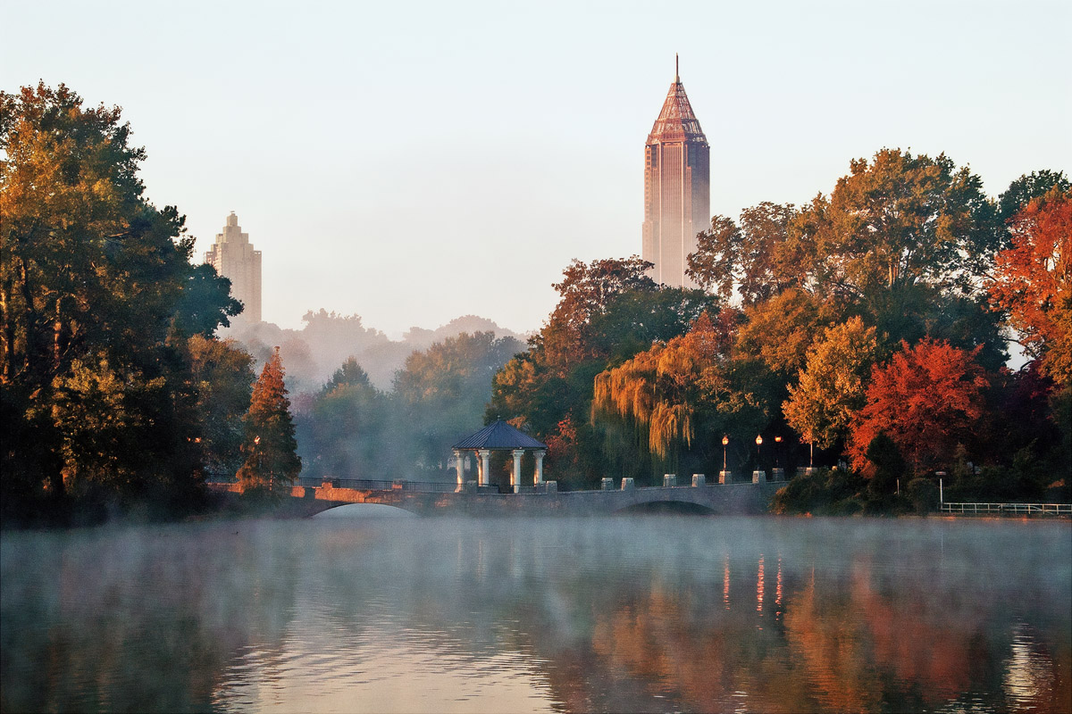 Lake Clara Meer Piedmont Park Atlanta, GA archival pigment print 30 x 45 inches