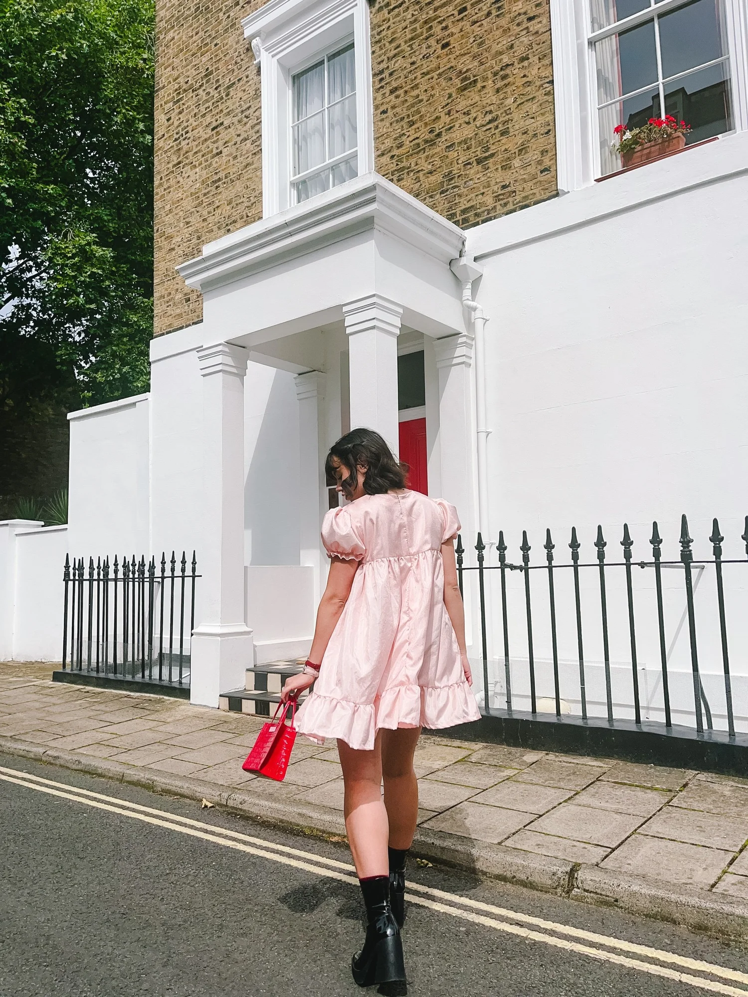 strapless open back dress Dark Pink Midi Dress – Daily Dhaga main image 0