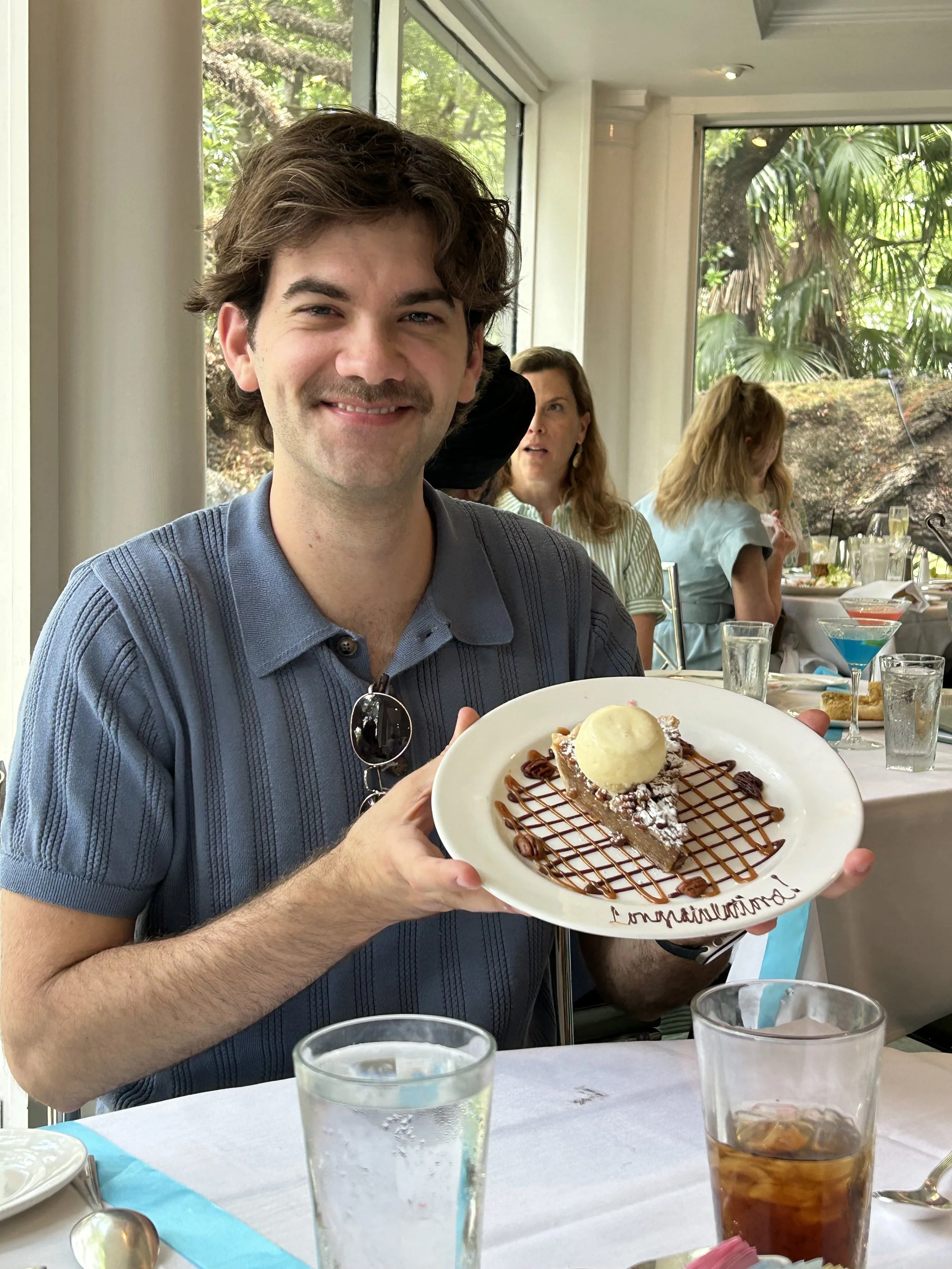  Celebrating Parker’s successful dissertation defense with a Daniel Lab tradition – lunch at Commander’s Palace 