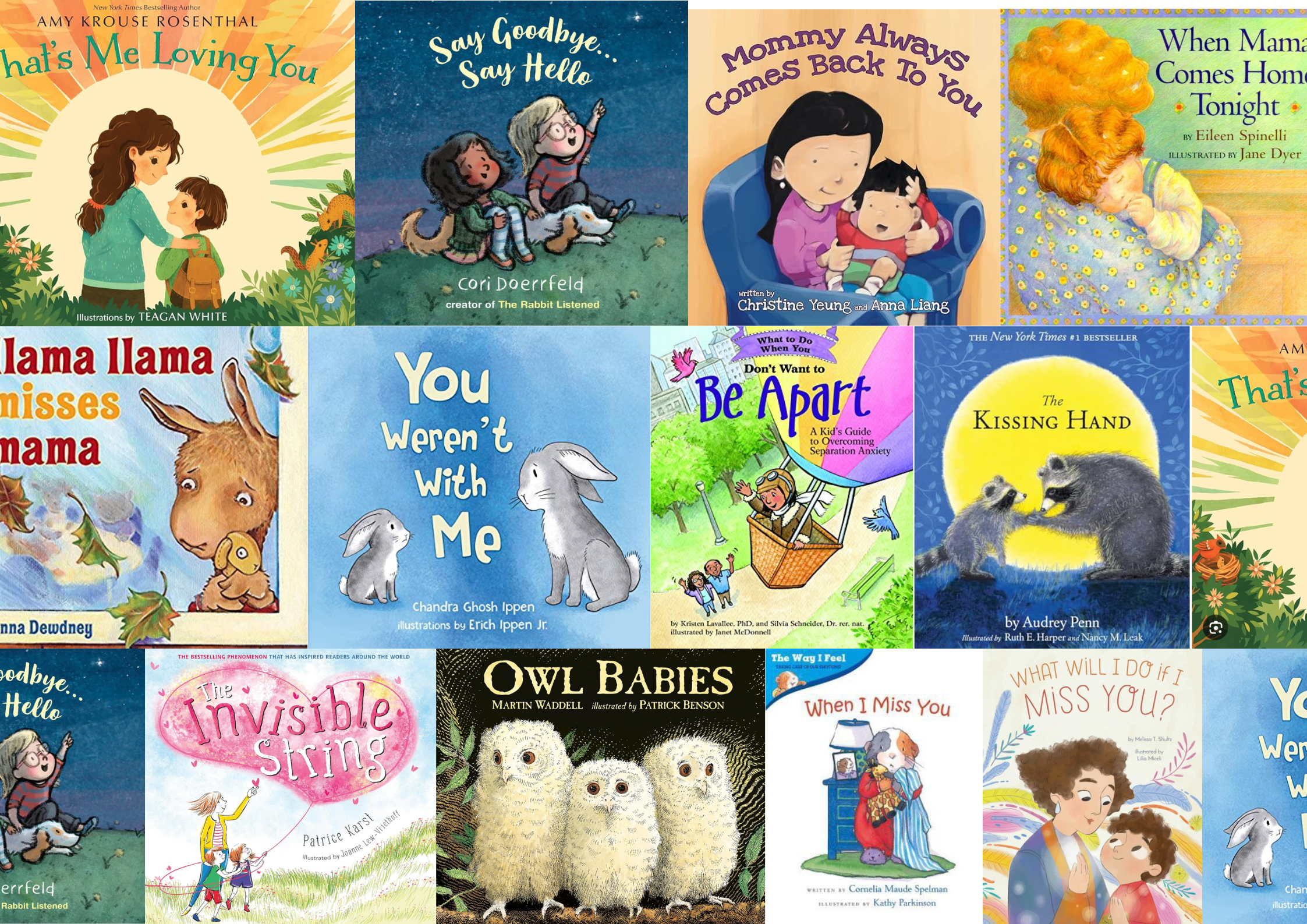 Books for children to deal with separation anxiety 