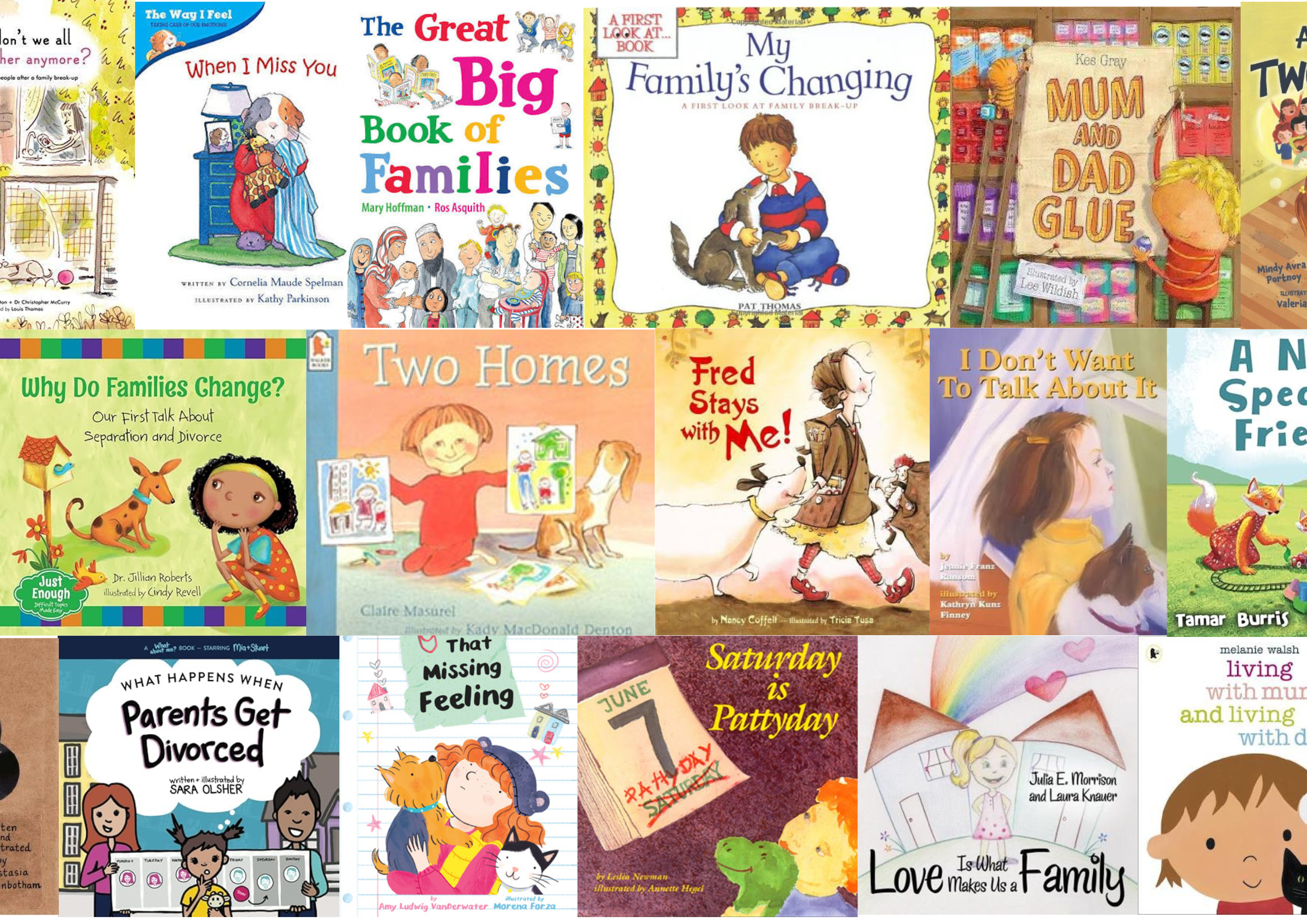 Books for children about separation and parenting apart 