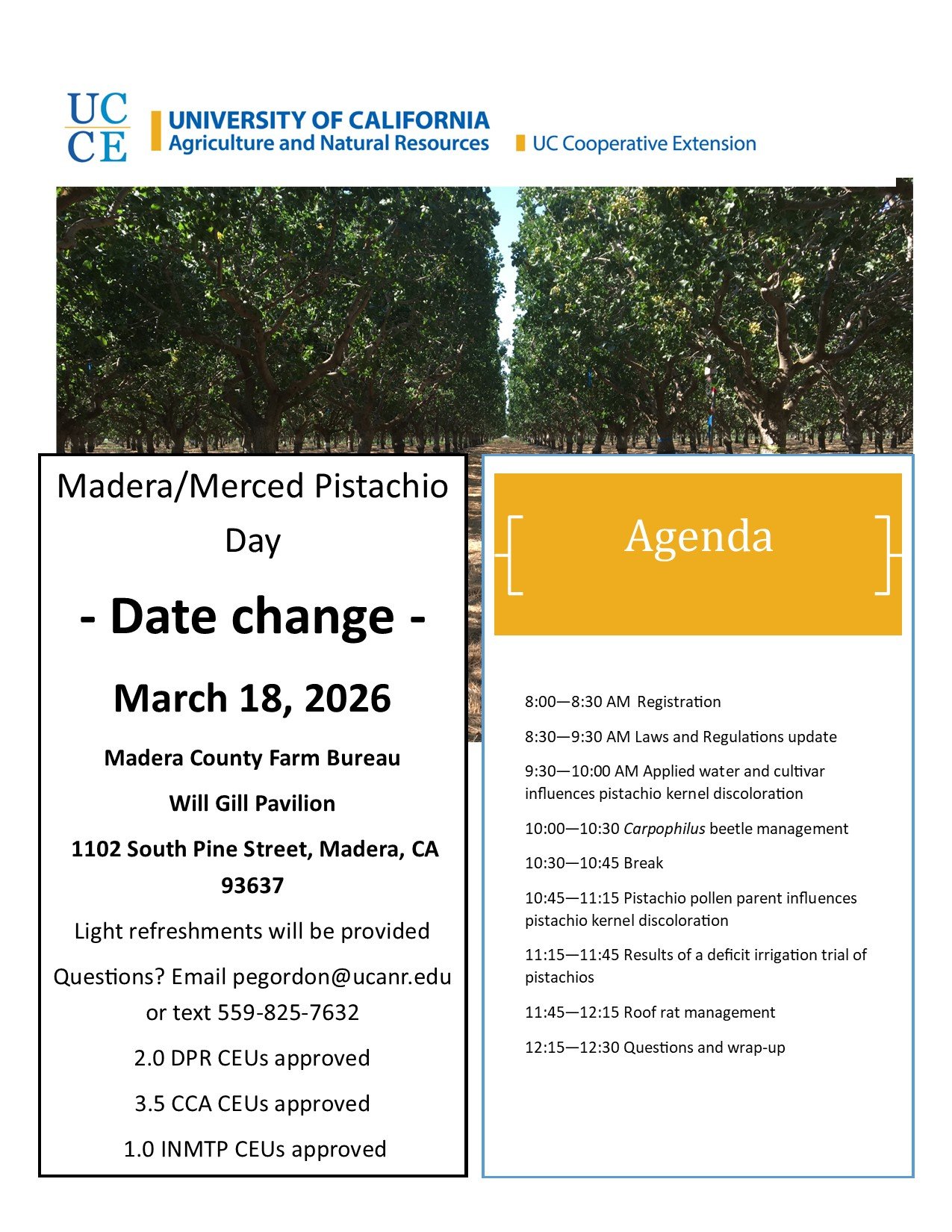 Madera/Merced Pistachio Day