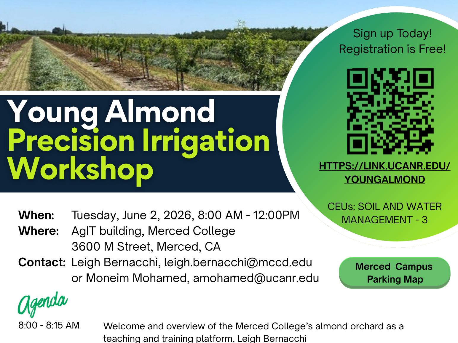 Young Almond Precision Irrigation Workshop