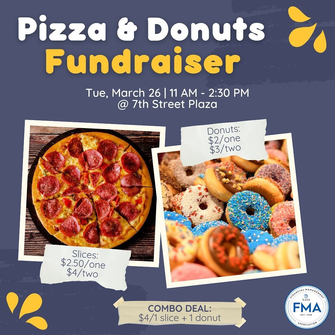 Happy Monday FMAers! FMA will be selling both donuts and pizza on 7th Street tomorrow! We&rsquo;ll be there from 11 AM to 2:30 PM, so stop by to purchase a donut or slice, or to hang out! 🍕🍩