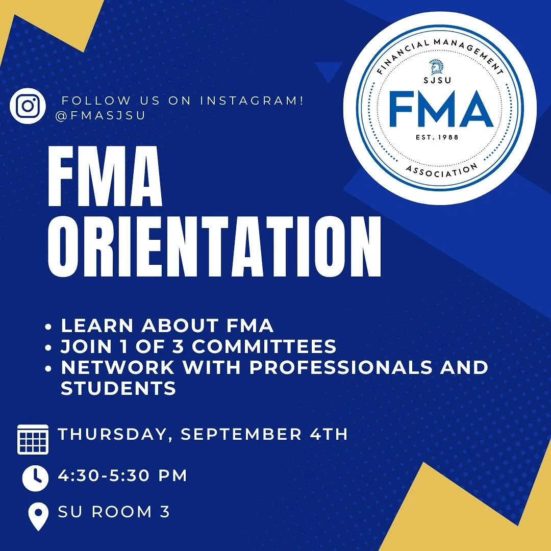 Hey FMAers!! Are you ready for orientation? We are so excited to meet you all at our first meeting of the semester on Thursday September 4th!! You’ll have the opportunity to learn more about the club, how to become a member, committees to join,