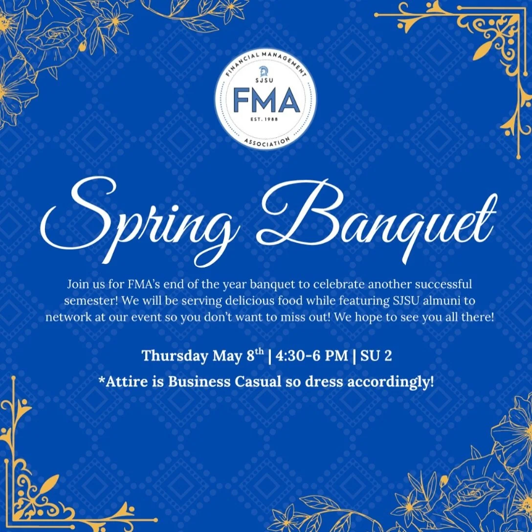 Hey FMAer! We are down to our last event of the school year! We’d like to thank all our members who made this semester so memorable and we hope you enjoyed what FMA has to offer! Join us on Thursday to celebrate another successful semester at o