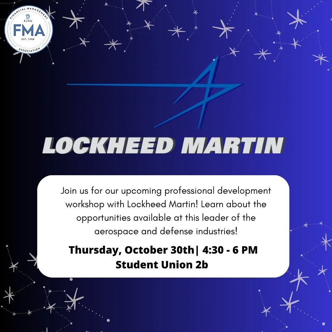 Heyy FMAers, we hope your week is going great! 🤩💫
We&rsquo;re so excited to keep the momentum going with our next ProDev featuring Lockheed Martin! ✈️ Based right here in Silicon Valley, Lockheed Martin is one of the world&rsquo;s largest leaders i