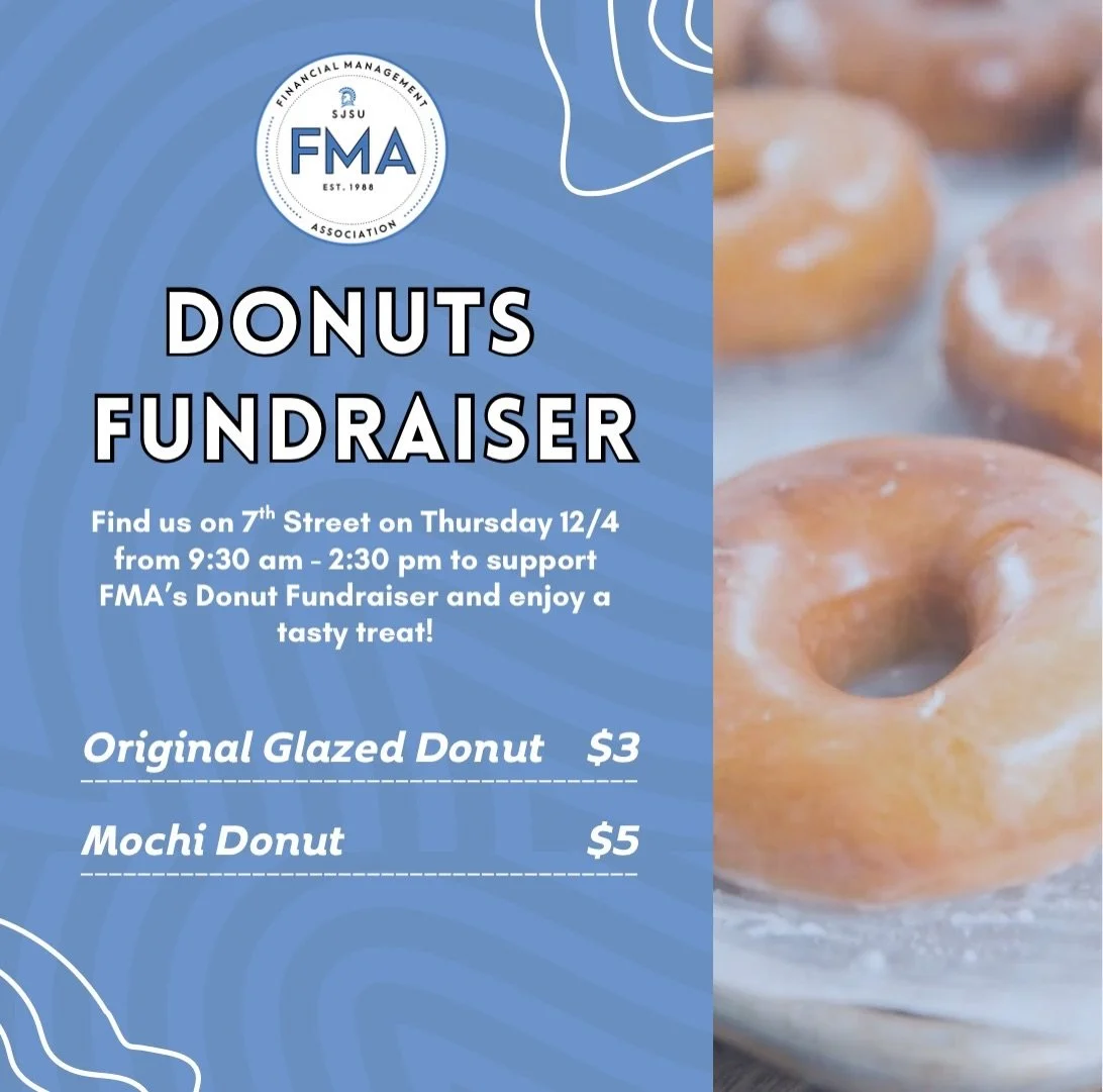 Hey FMAers! We hope you all enjoyed your Thanksgiving break! This week we are hosting a fundraiser on Thursday December 4th from 9:30 am - 2:30 pm on 7th street where we will be selling donuts! We will be selling regular glazed donuts for $3 and moch
