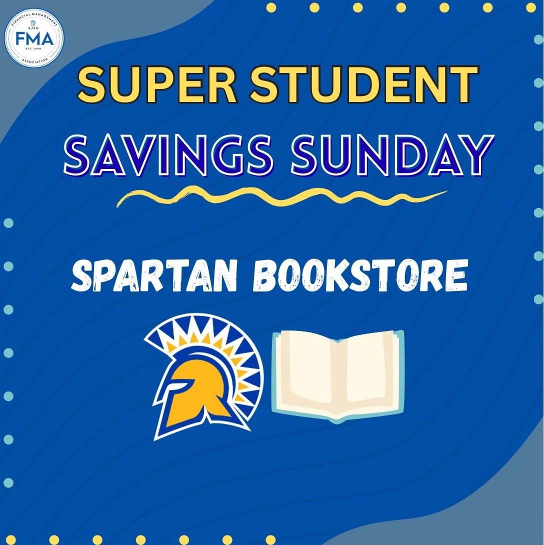 Hey FMAers! We are back with another Super Savings Sunday post and this week have discounts you can purchase at the Spartan Bookstore in the Student Union. Be sure to check out discounts on items such as notebooks, calculators, computers, and more! T