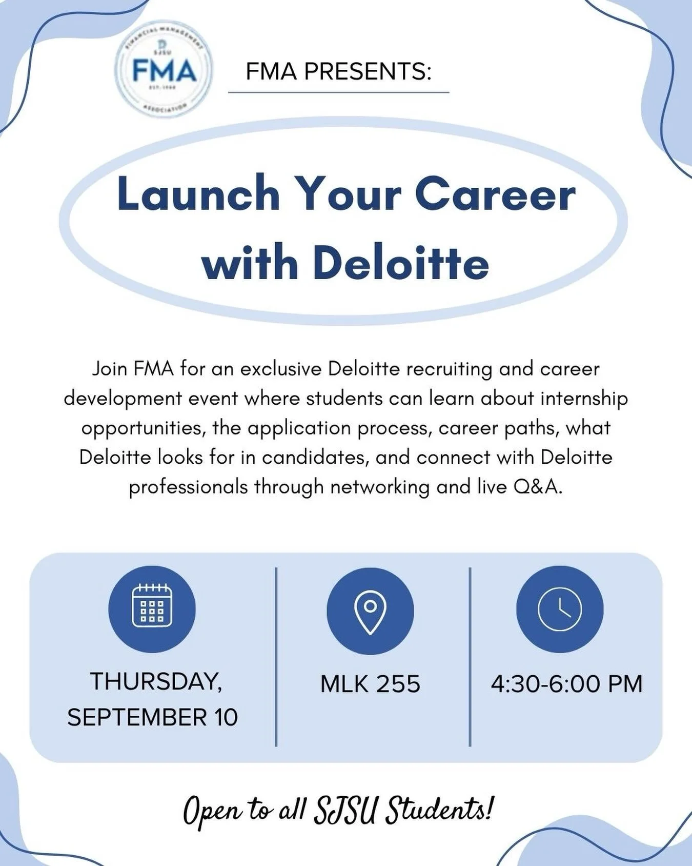 Ready to take the next step toward your career? Join FMA for an exclusive opportunity to hear from Deloitte professionals about internships, recruiting, career paths, and what it takes to stand out as a candidate!