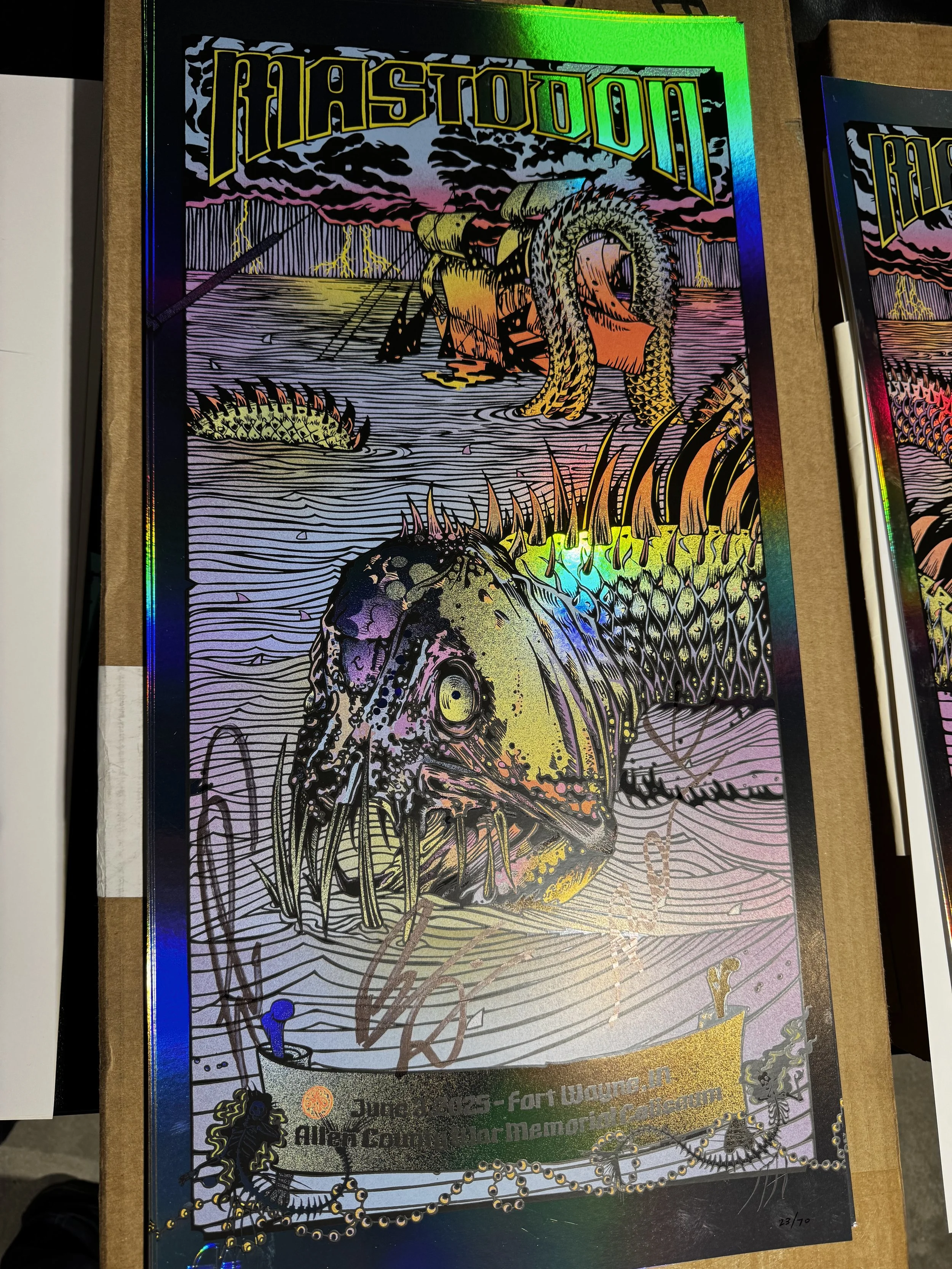 June 3rd Ft. Wayne signed Foil Variant show poster