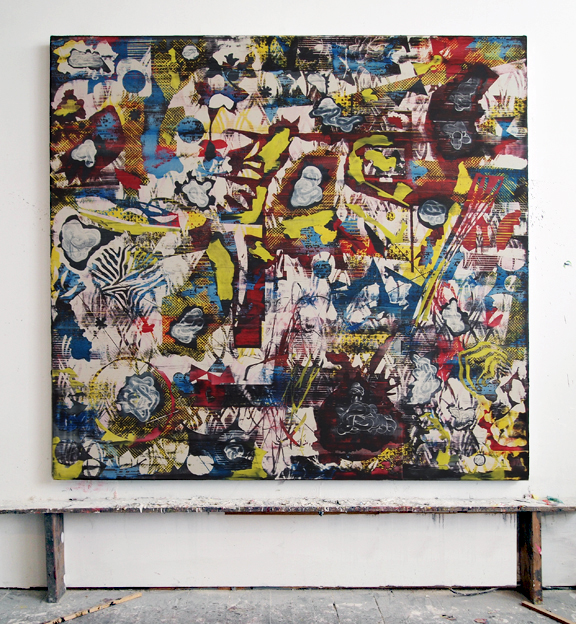  Jordan Broadworth  Magnetic Nowhere, 2016, oil on canvas, 70” x 75” 