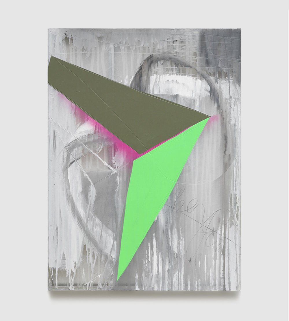  Joe Fleming, Green Hinge, 60" x 44", enamel on polycarbonate, 2014   
