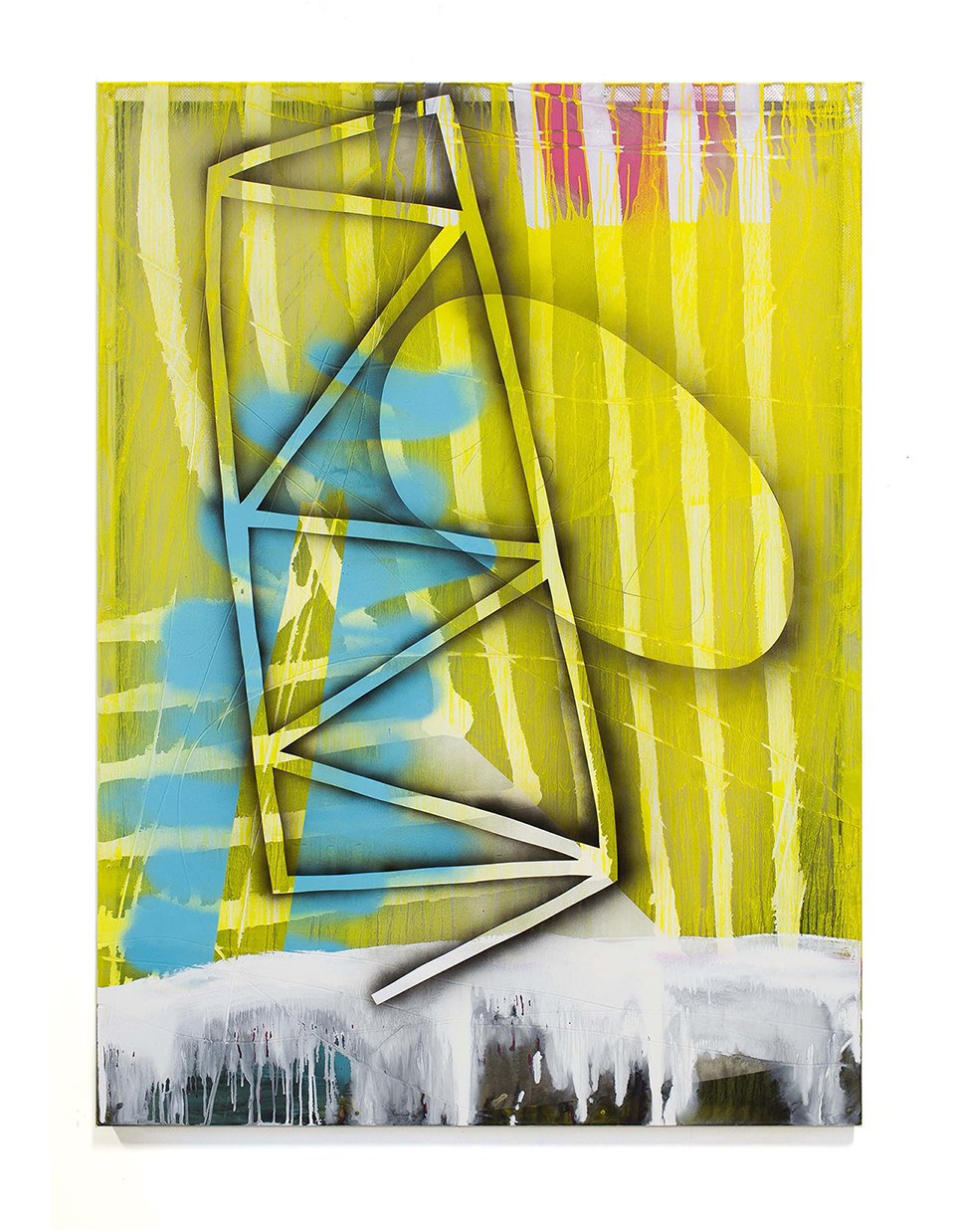  Joe Fleming, Yellow Gate, 60” x 44”, enamel on polycarbonate with aluminum substrate, 2016 
