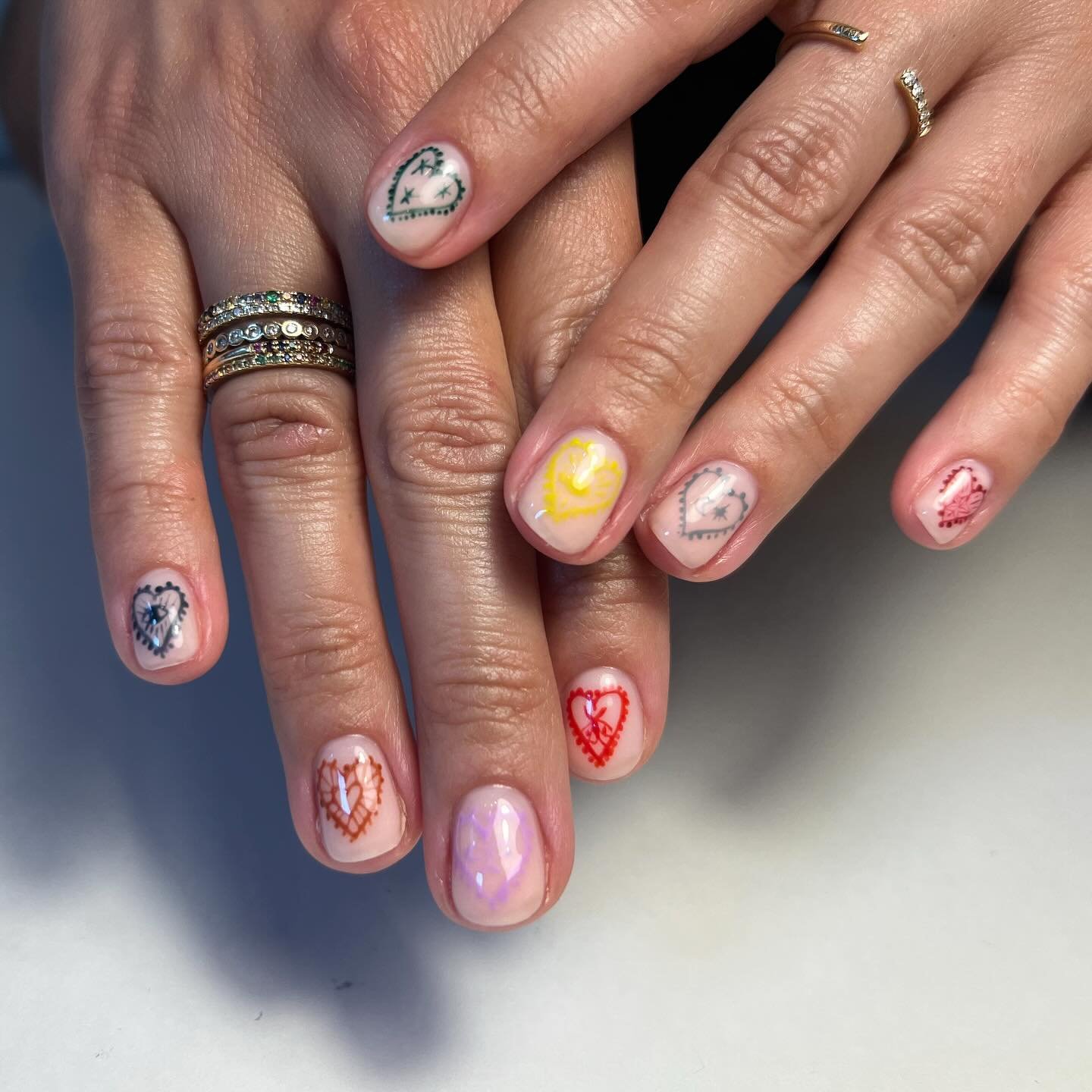 A very wonderful reunion with @brittany.a.h 🩵🩷💚💙💜 
.
.
.
.
.
#nailexec50min