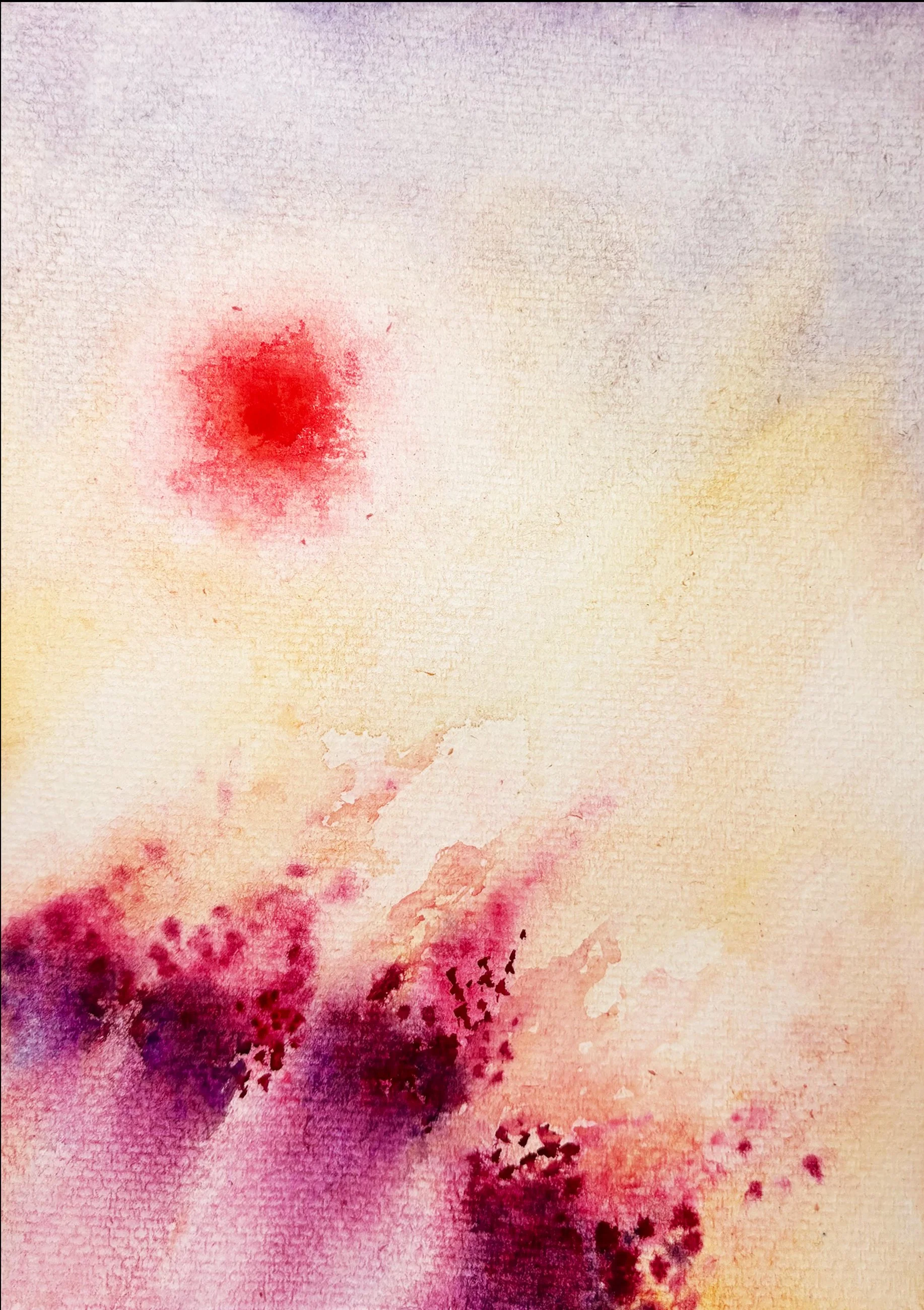 15, gouache, pastel, and acrylic on watercolor paper, mounted on wood, 7.5 x 5.5 inches