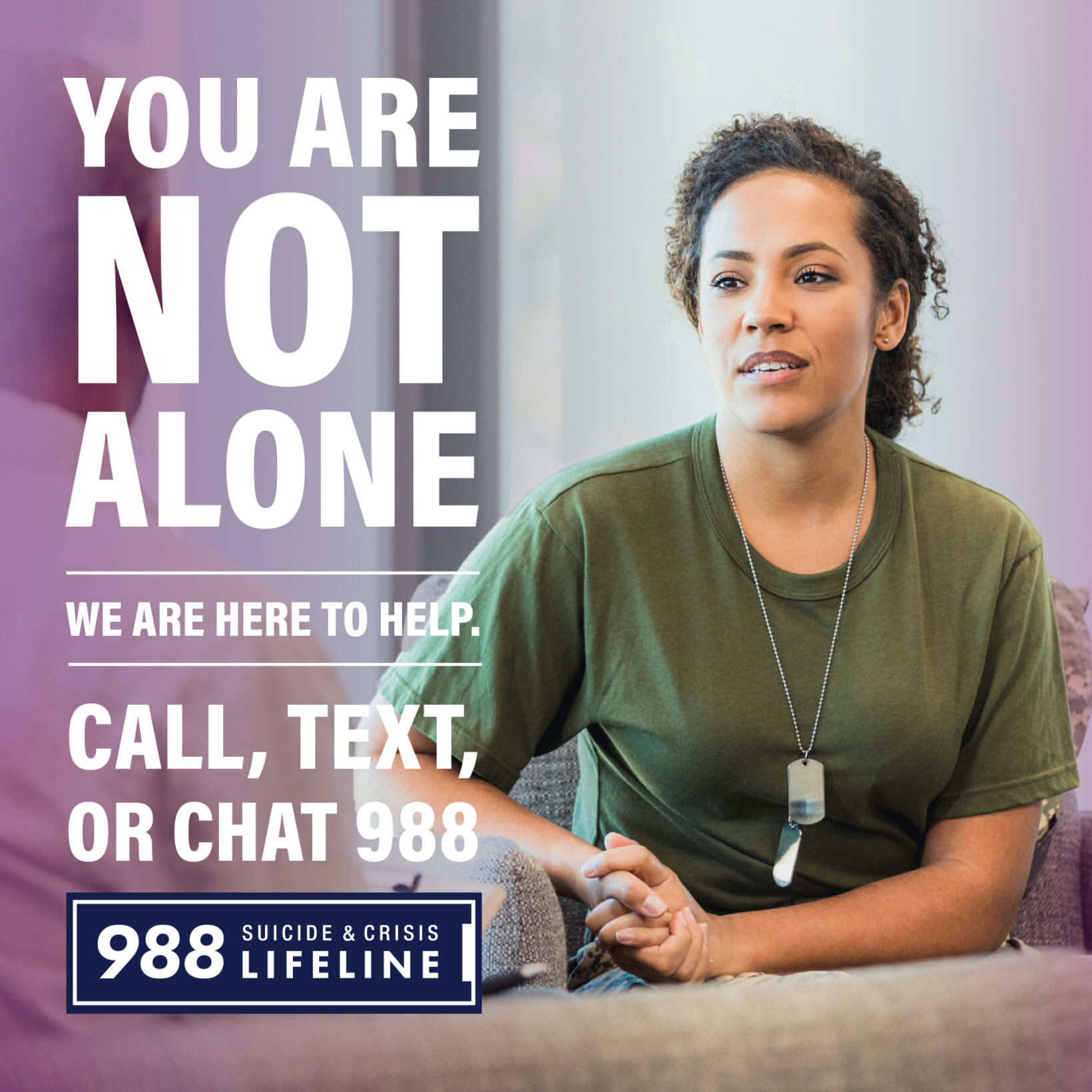 When life gets tough, it can feel overwhelming. People call, text, and chat the #988Lifeline to talk for countless reasons, including:

Thoughts of suicide
Drinking too much
Anxiety
Sexual orientation
Drug use
Feeling depressed
Mental and physical il