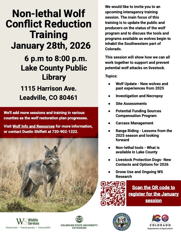 Non-lethal Wolf Conflict Reduction Training