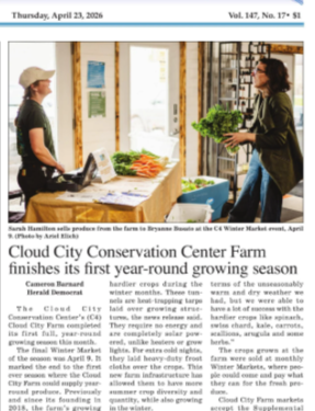Cloud City Farm finishes its first year-round growing season