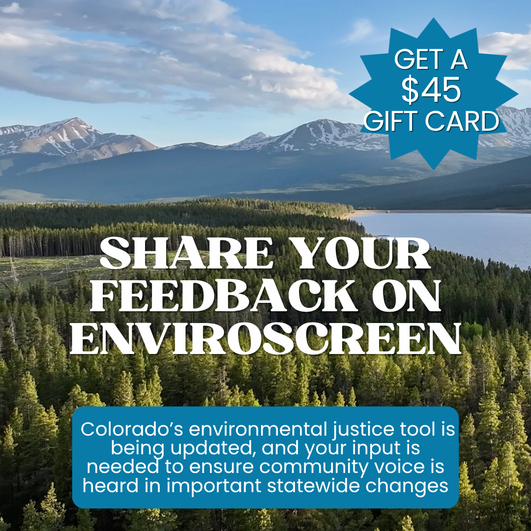 CDPHE EnviroScreen Feedback- Community Focus Group 