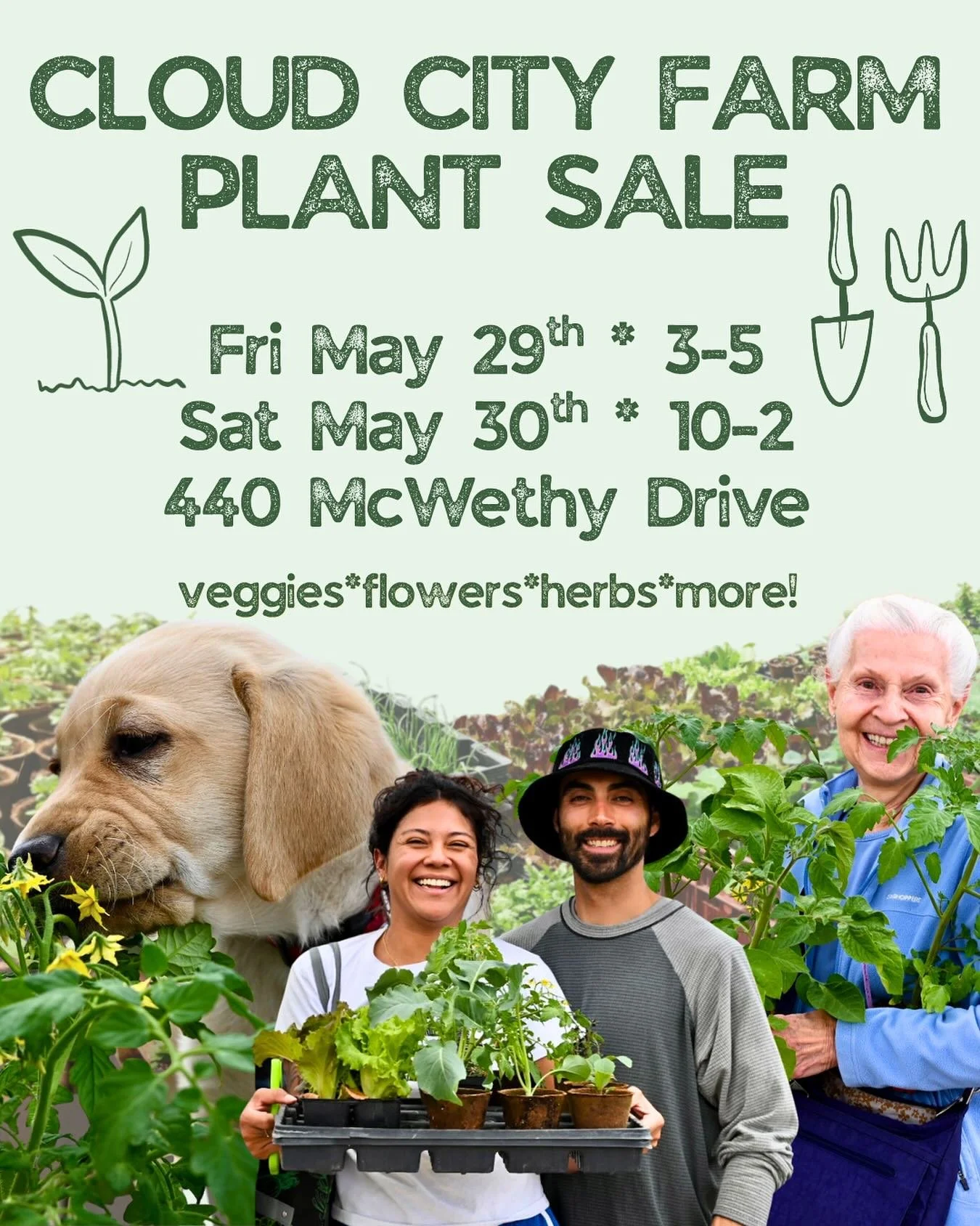 🌱 Mark your calendars! The Cloud City Farm Plant Sale is coming up NEXT WEEKEND and we can&rsquo;t wait to see you there!

Start planning your garden now &mdash; we&rsquo;ll have veggies, flowers, herbs, and more, all grown right here in Leadville a