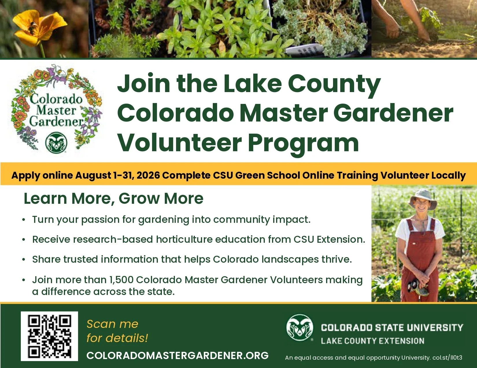 Colorado Master Gardner - Last day to apply!