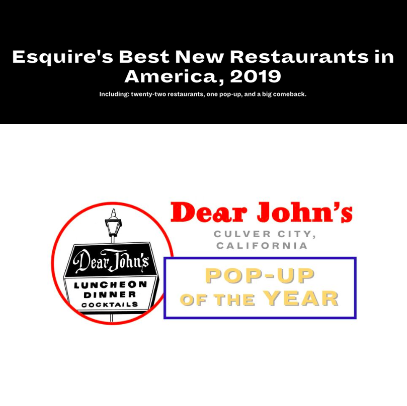 Esquire's Best New Restaurants in America, 2019
