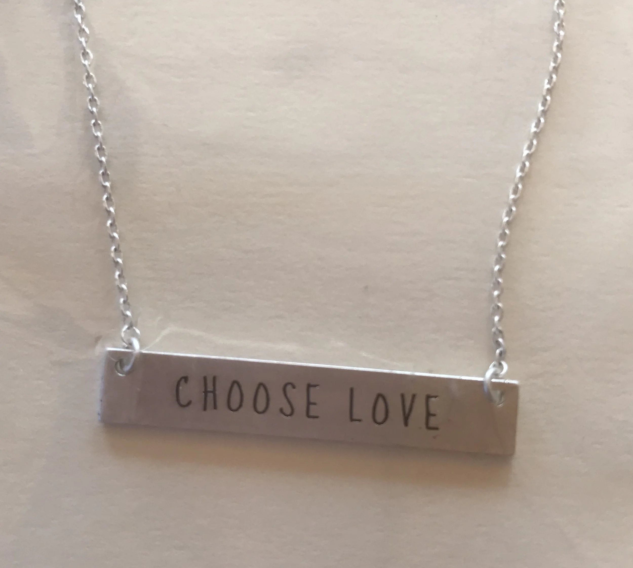Choose Love Bar Necklace