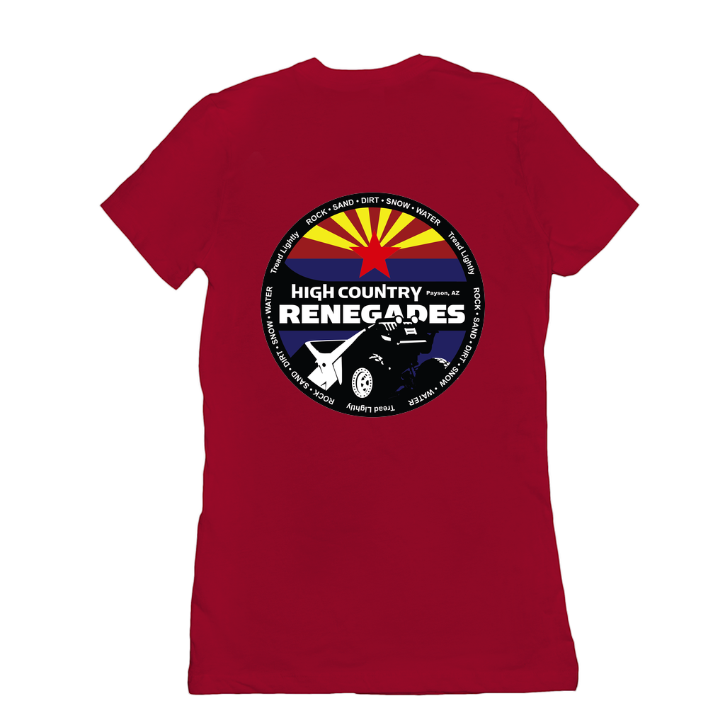 HCR Women's Crew Neck TShirt Printed Back Only Bella &amp; Canva (6004)