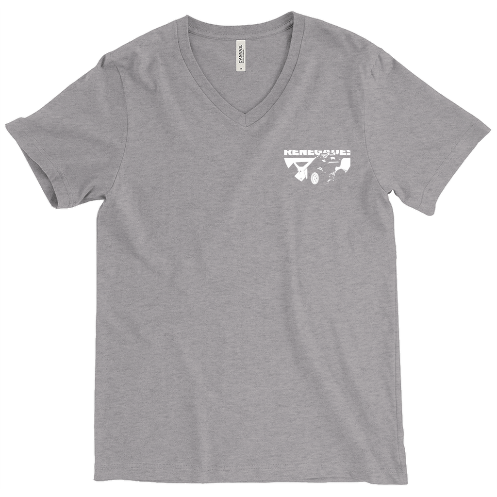 HCR Men's V-Neck TShirt Printed Front &amp; Back Bella &amp; Canva (3415)