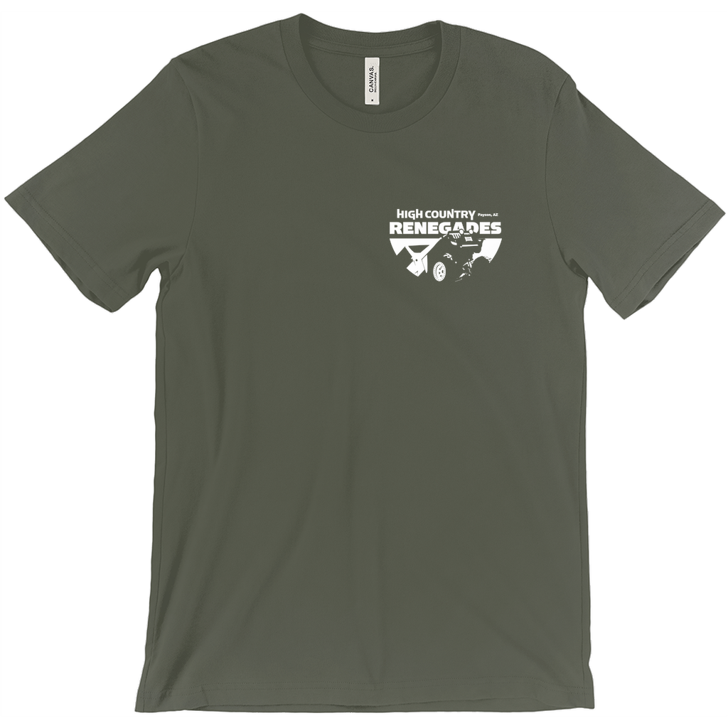 HCR Men's Jersey Crew Neck TShirt Sizes 2XL-4XL - Printed Front &amp; Back Bella &amp; Canva (3001)