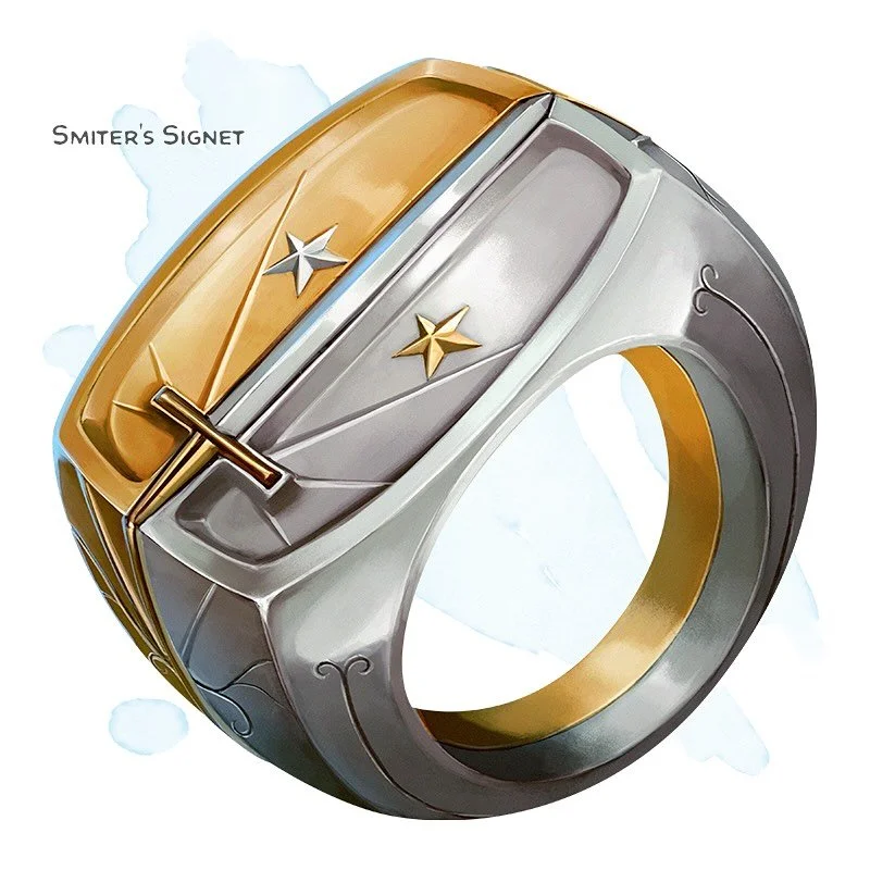 💍 𝗡𝗲𝘄 𝗶𝘁𝗲𝗺!
Smiter&rsquo;s Signet Ring, rare (requires attunement by a paladin)
___

While wearing the ring, when you cast a spell with &ldquo;smite&rdquo; in its name that requires concentration, you can choose to cast it without concentrati