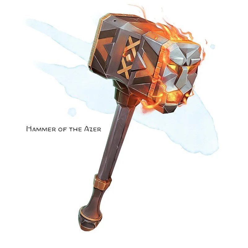 ⚔️ 𝗡𝗲𝘄 𝗶𝘁𝗲𝗺!
Hammer of the Azer Weapon (light hammer or warhammer), uncommon (requires attunement)
___

This magic weapon features a dwarven face on its head. When swung, the face&rsquo;s mouth opens up, and a plume of fire erupts from it. A c