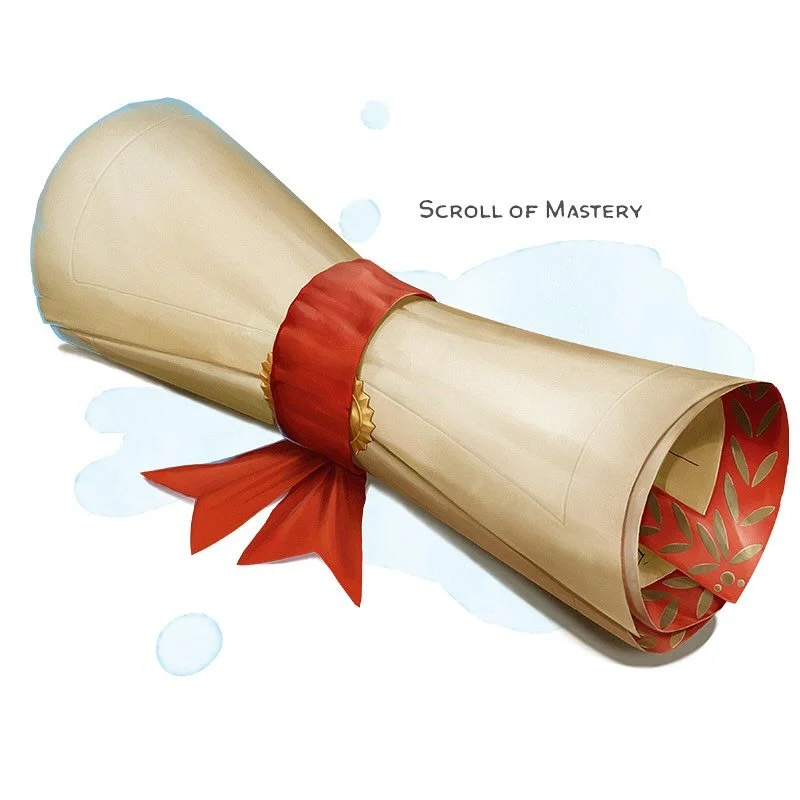 📜 𝗡𝗲𝘄 𝗶𝘁𝗲𝗺!
Scroll of Mastery Scroll, rare or very rare
___

You can read this scroll over the course of one minute. At the end of the minute, you name a creature within 5 feet of you, followed by a skill or tool with which you have proficien