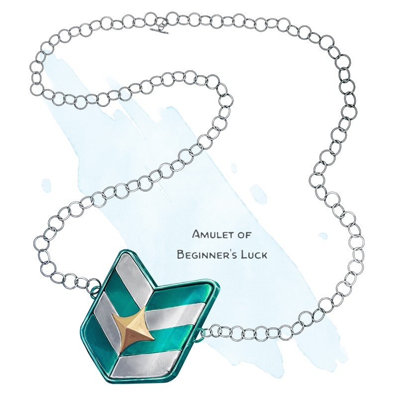 💎 𝗡𝗲𝘄 𝗶𝘁𝗲𝗺!
Amulet of Beginner&rsquo;s Luck Wondrous item, common
___

When you make an ability check using a skill with which you aren&rsquo;t proficient while wearing this amulet, you can reroll the check if you roll a 1 or 2 on the d20. Yo