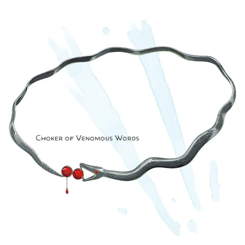 💎 𝗡𝗲𝘄 𝗶𝘁𝗲𝗺!
Choker of Venomous Words Wondrous item, rare (requires attunement by a bard, cleric, or druid)
___

This choker clasps around your throat with a discreet hinge and then magically slithers as it resizes to fit. The choker has 3 cha