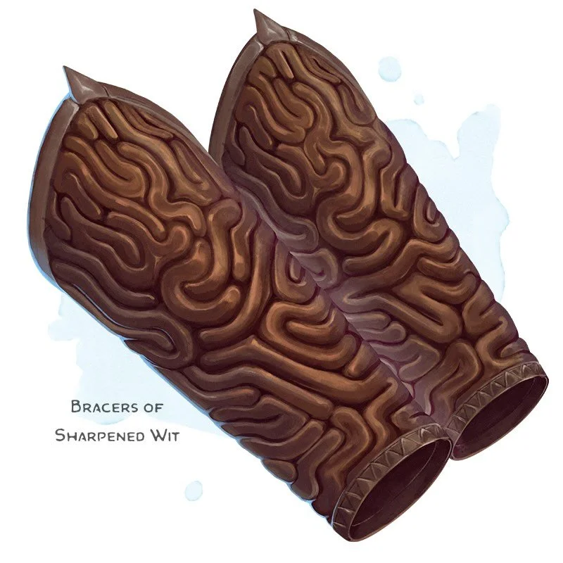 💎 𝗡𝗲𝘄 𝗶𝘁𝗲𝗺!
Bracers of Sharpened Wit Wondrous item, rare (requires attunement)
___

While wearing these bracers, you deal an extra 1d6 psychic damage the first time you hit a creature with an attack using a weapon or an unarmed strike on each