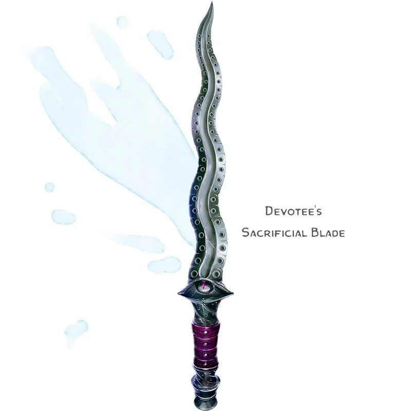 ⚔️ 𝗡𝗲𝘄 𝗶𝘁𝗲𝗺!
Devotee&rsquo;s Sacrificial Blade Weapon (dagger), rare (requires attunement by a warlock)
___

When you hit a creature with an attack using this dagger, it takes damage from the attack as if it were hit by a beam of an &ldquo;eld