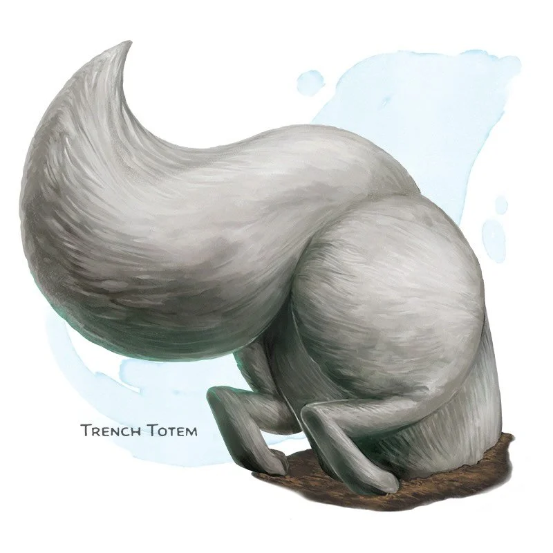 💎 𝗡𝗲𝘄 𝗶𝘁𝗲𝗺!
Trench Totem Wondrous item, uncommon
___

This fist-sized stone figurine can be used to create a trench in natural ground, such as dirt, sand, or unworked stone. You can use an action to place the figurine on the ground at a point
